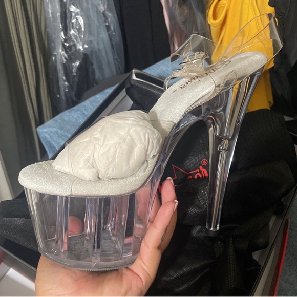 Clear 7inch platform pleaser heels (exotic dance) - Picture 2 of 2